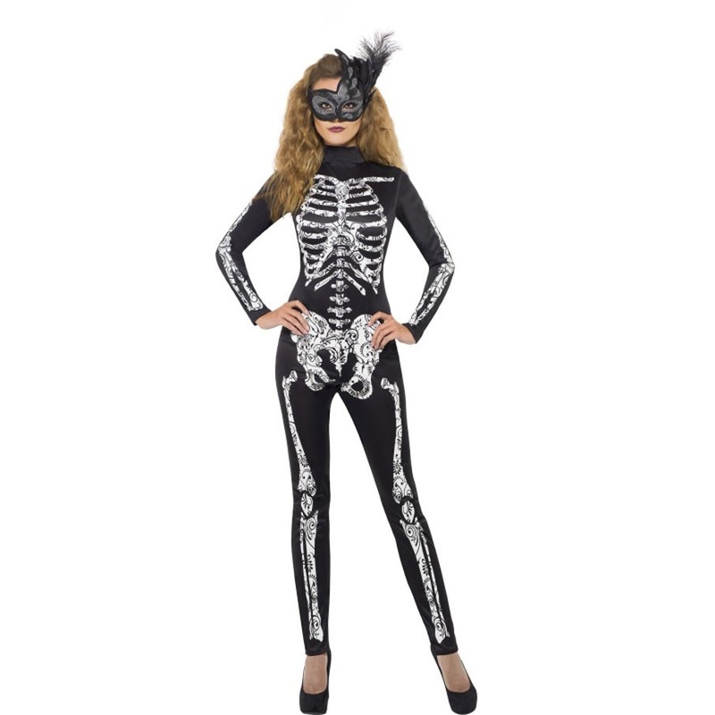Skeleton pattern costume S