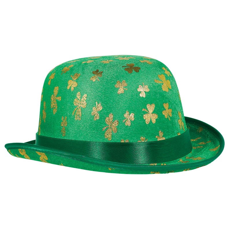 St .Patricks Day Shamrock Bowler Hat