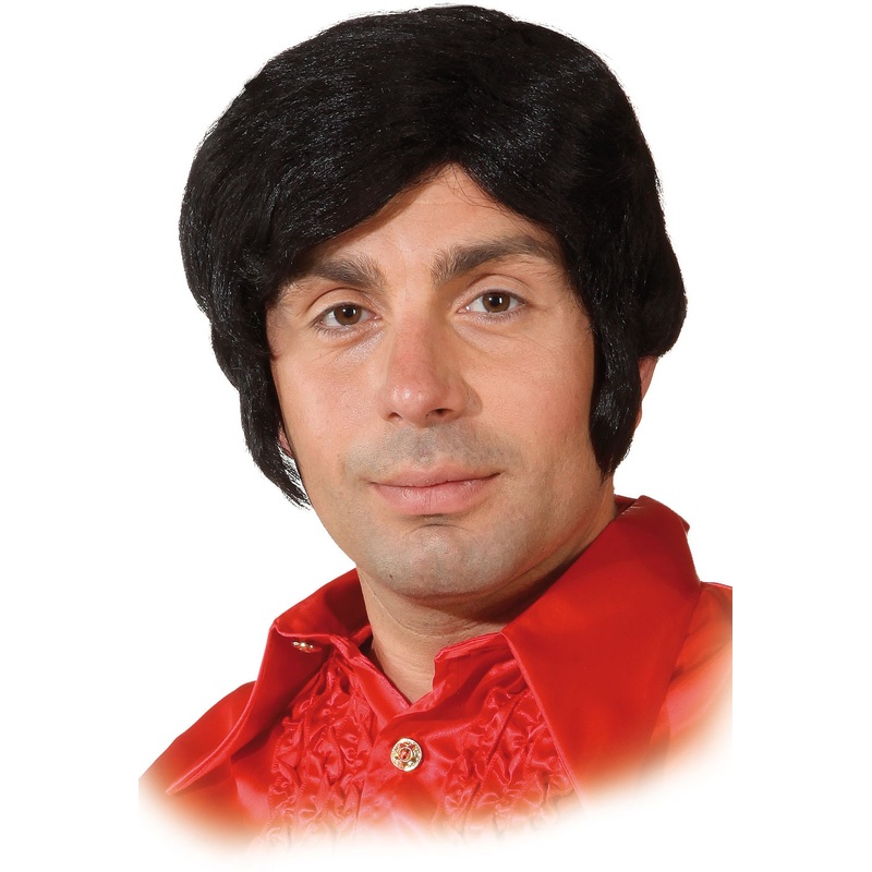 Black sideburn hair wig