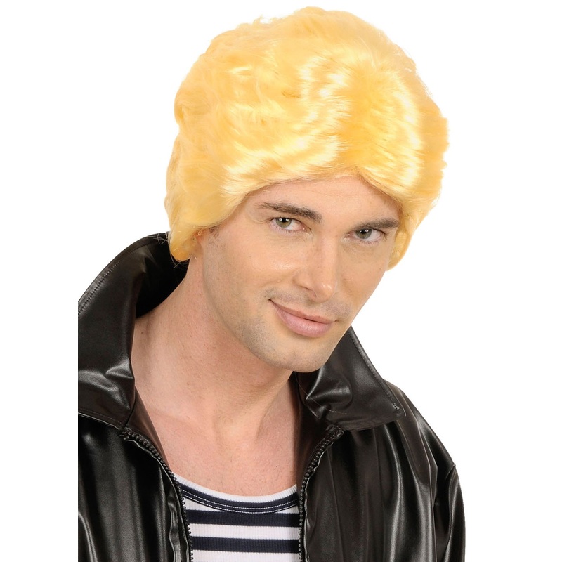 Blonde retro slim man's wig