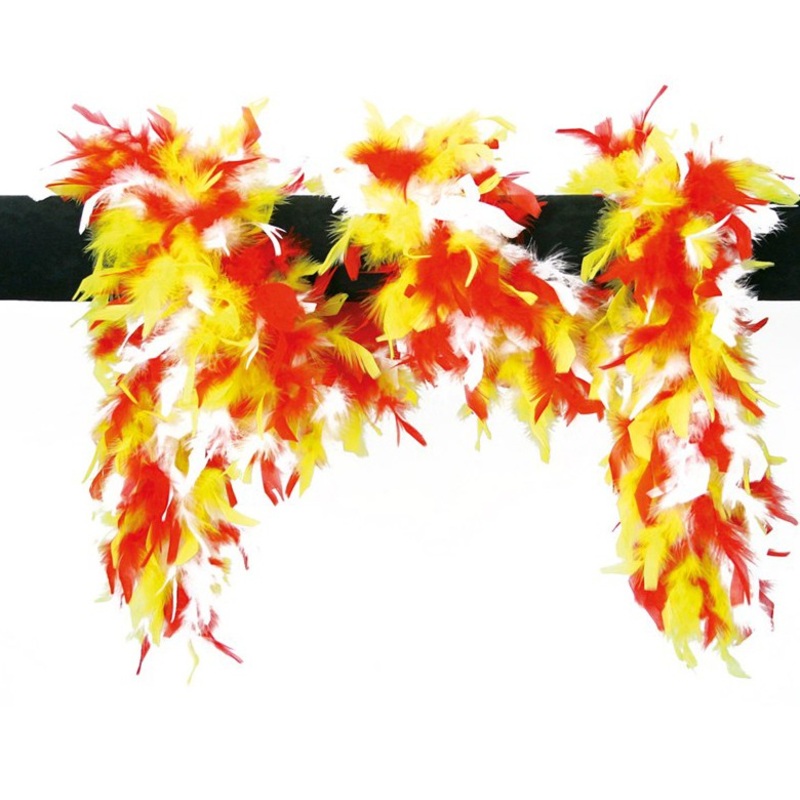 Colorful Caribbean feather boa 180cm