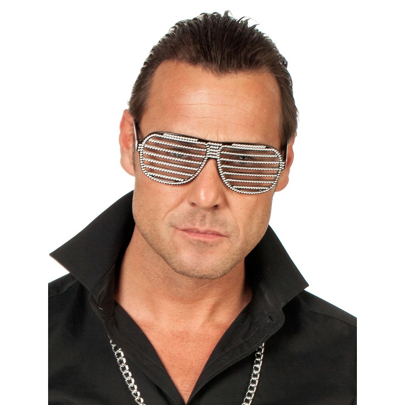Grid party glasses black