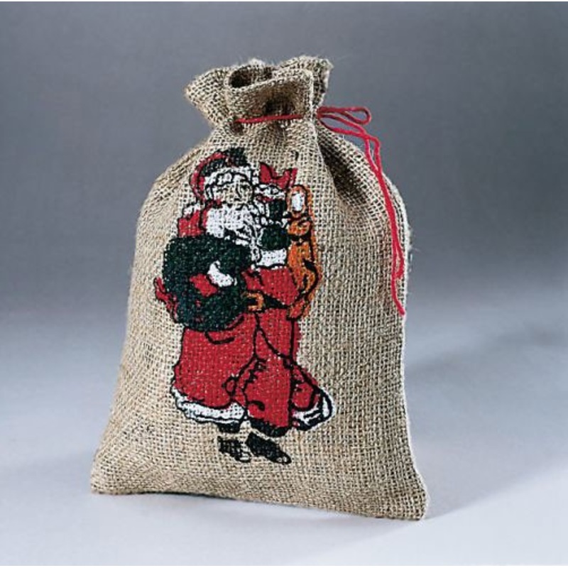 Mini Christmas jute sack 17 x 24cm