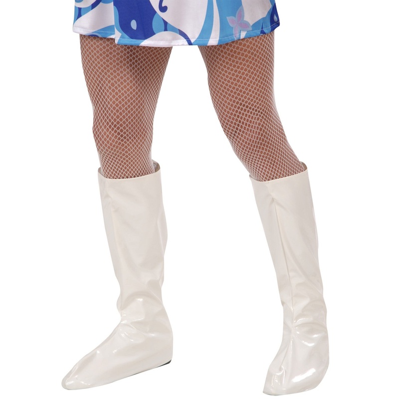 White disco shoe cover with lacquer look