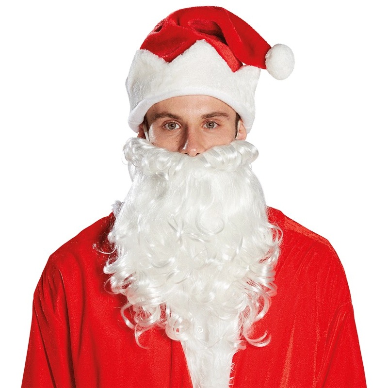 White Santa beard