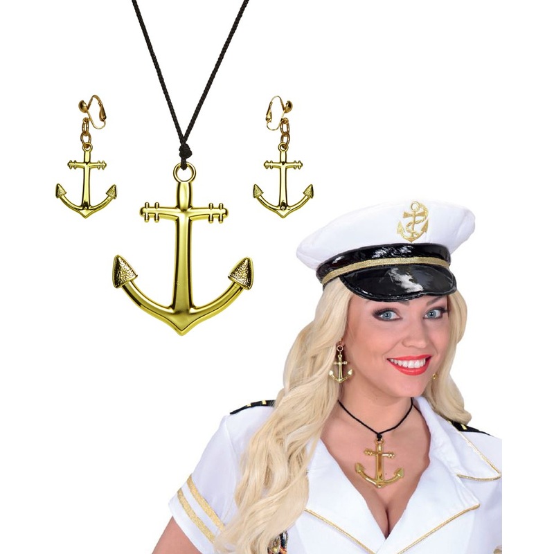 Anchor sailor jewelry set for women
