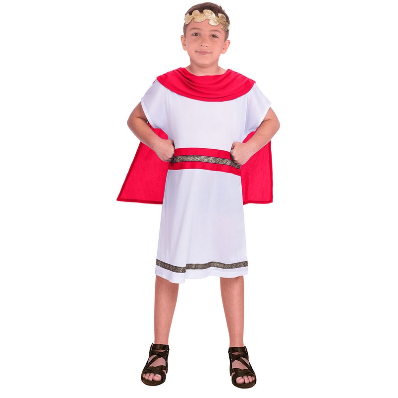 Ancient Roman king boy costume red