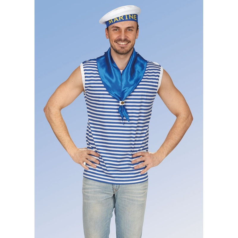 Blue striped sailor shirt M
