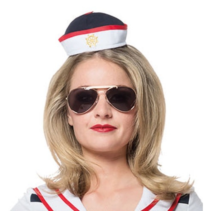 Mini navy sailor hat