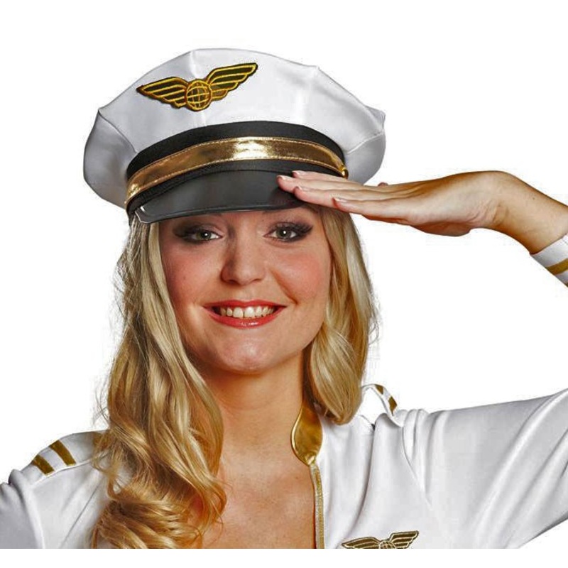 White aviator hat 58
