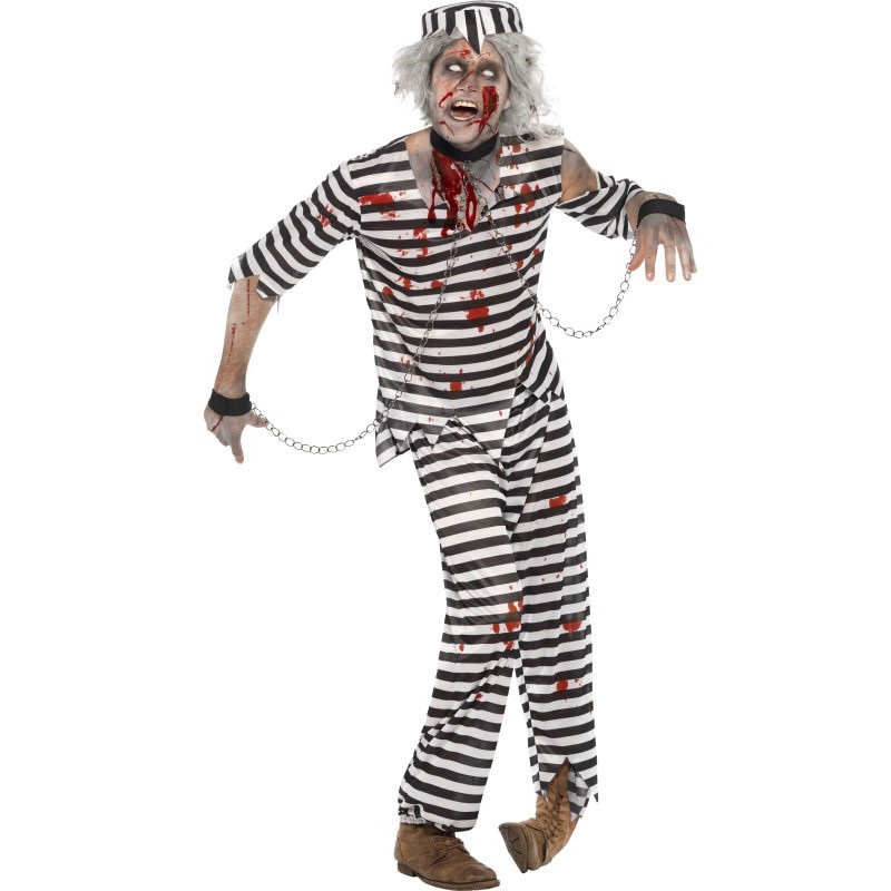 Bloody zombie convict men's costume M