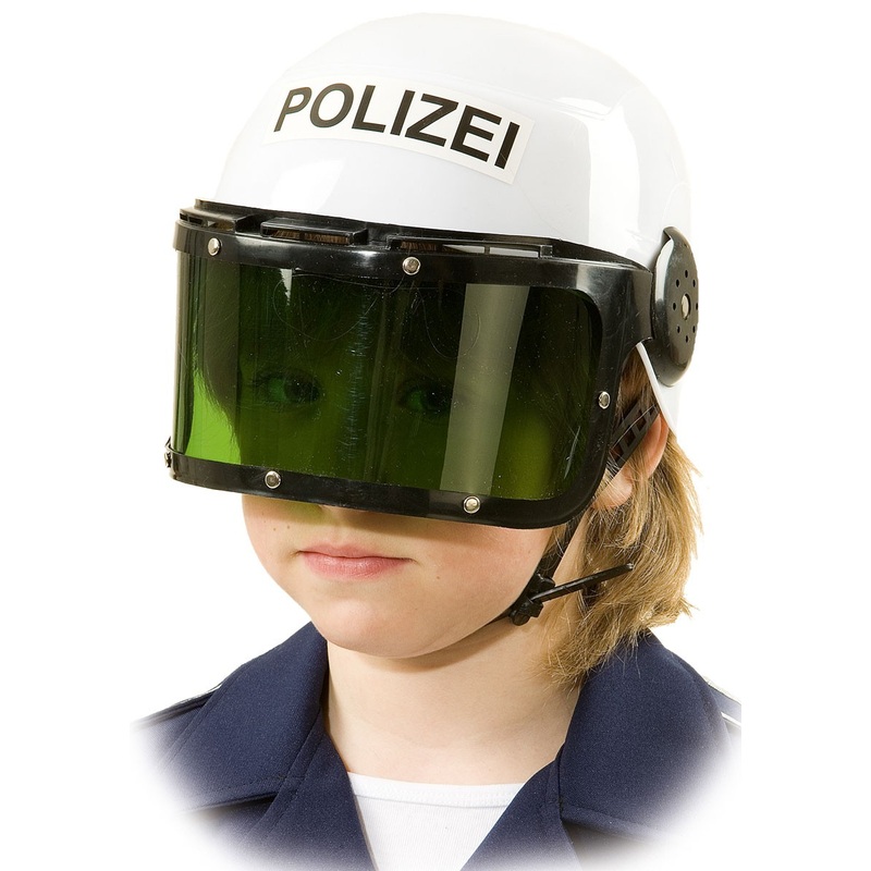 Children police helmet with visor