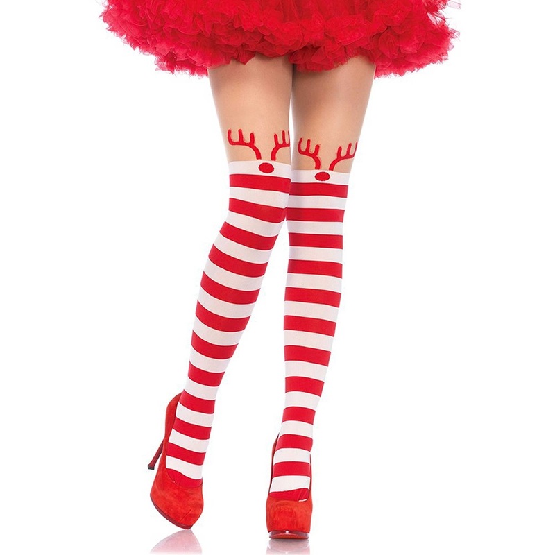 Curled reindeer women's tights