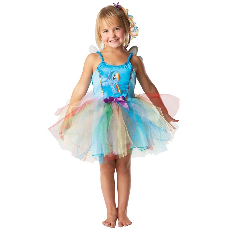 Dashy my little pony kids dress with strand of hair S