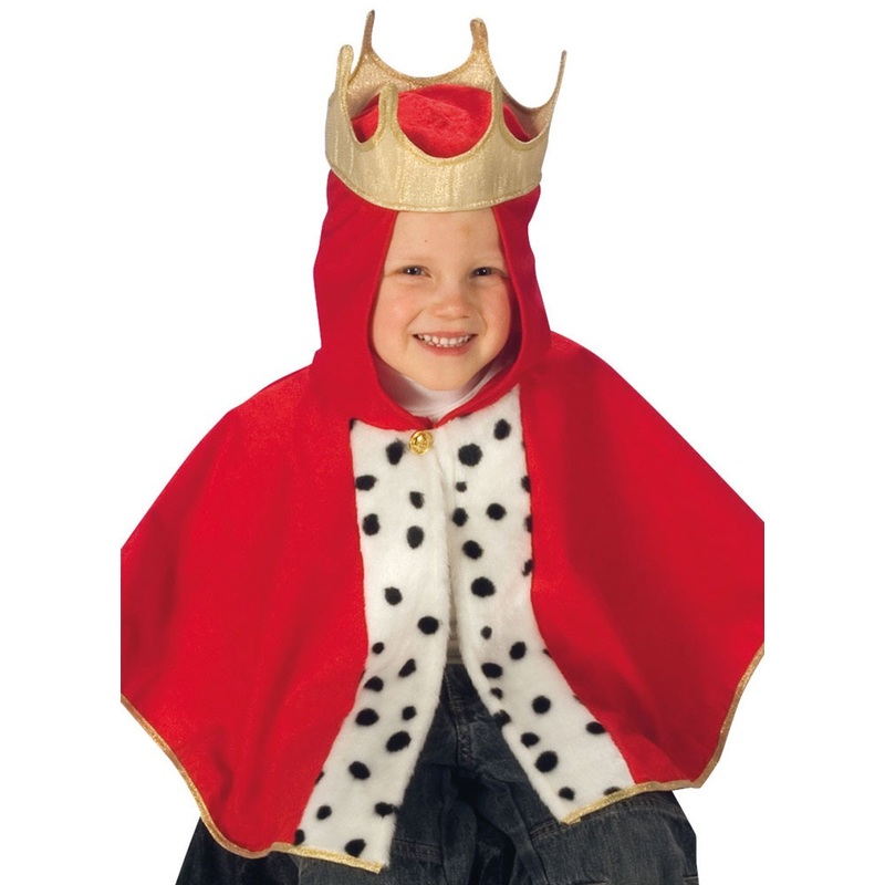 King Rudolph children's cloak with crown
