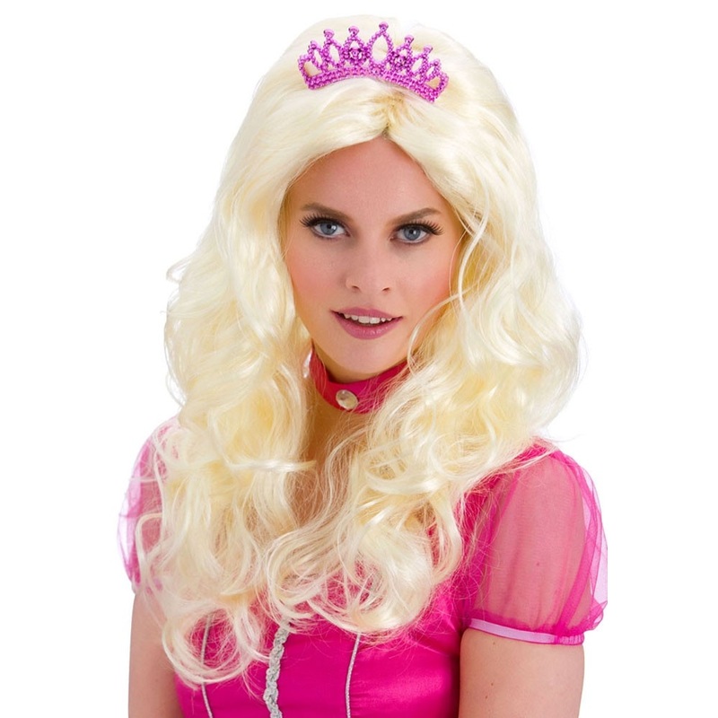 Princess wig with pink crown