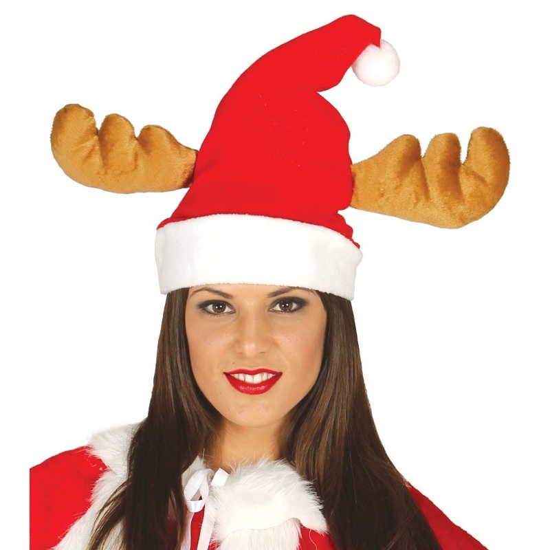 Red Christmas moose hat