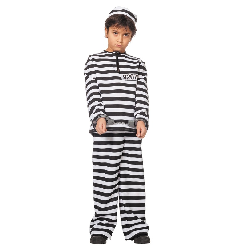 Striped prisoner child costume 116