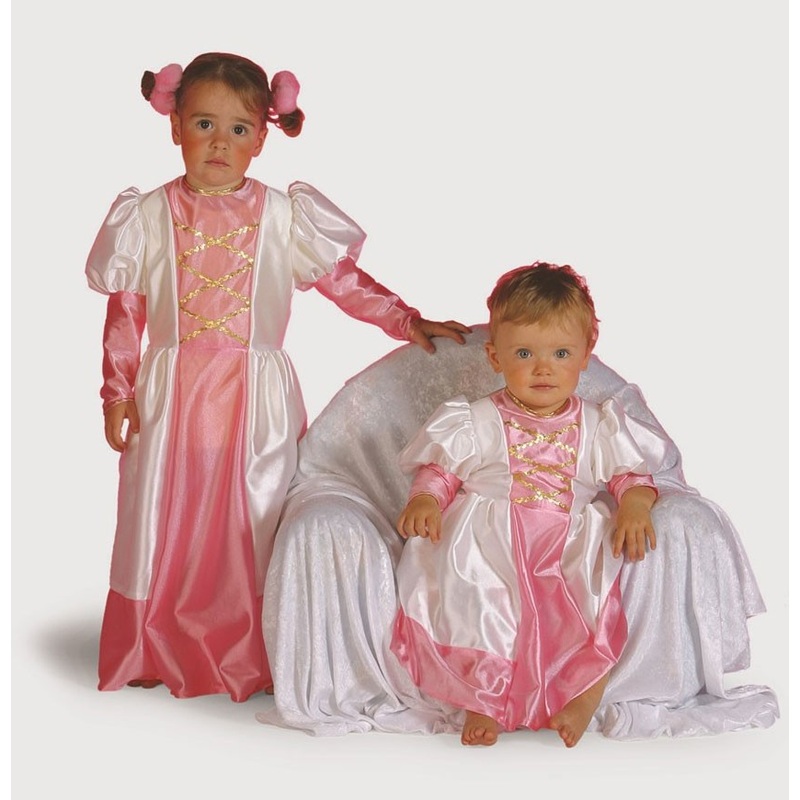 Tender baby princess dress white-pink 74