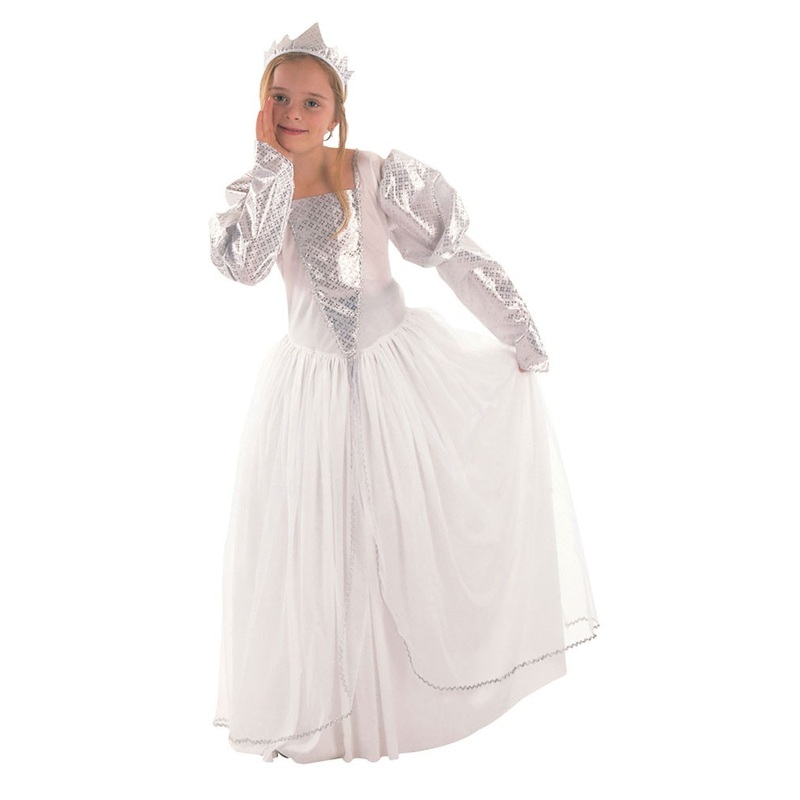 White fairytale princess Lilly child costume S