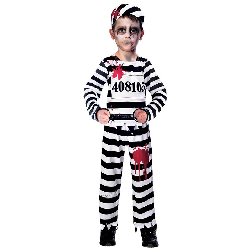 Zombie inmate child costume