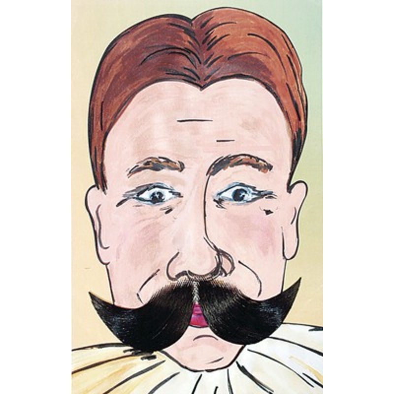 Mustache made of human hair black