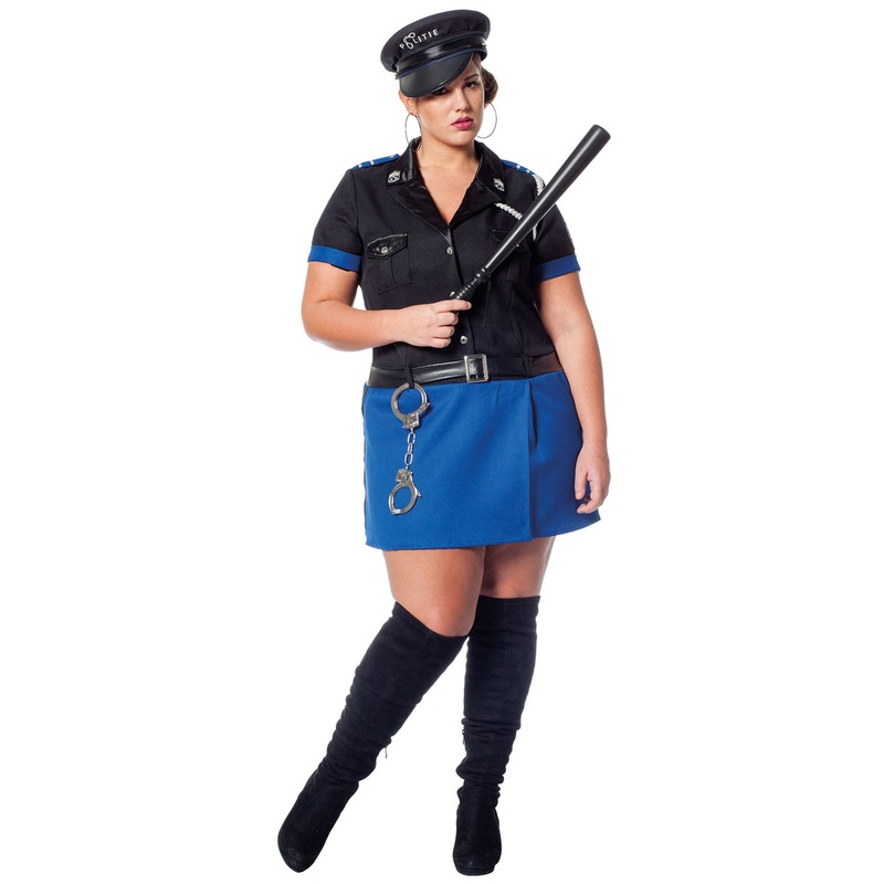 Plus size sexy policewoman 48