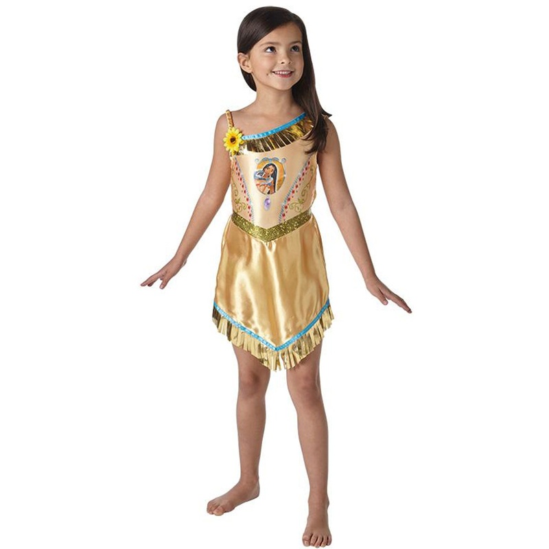 Pocahontas children's dress in gold S