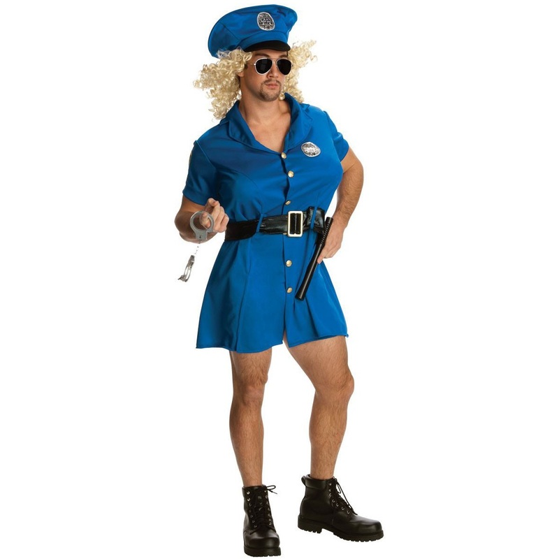 Policewoman costume for men