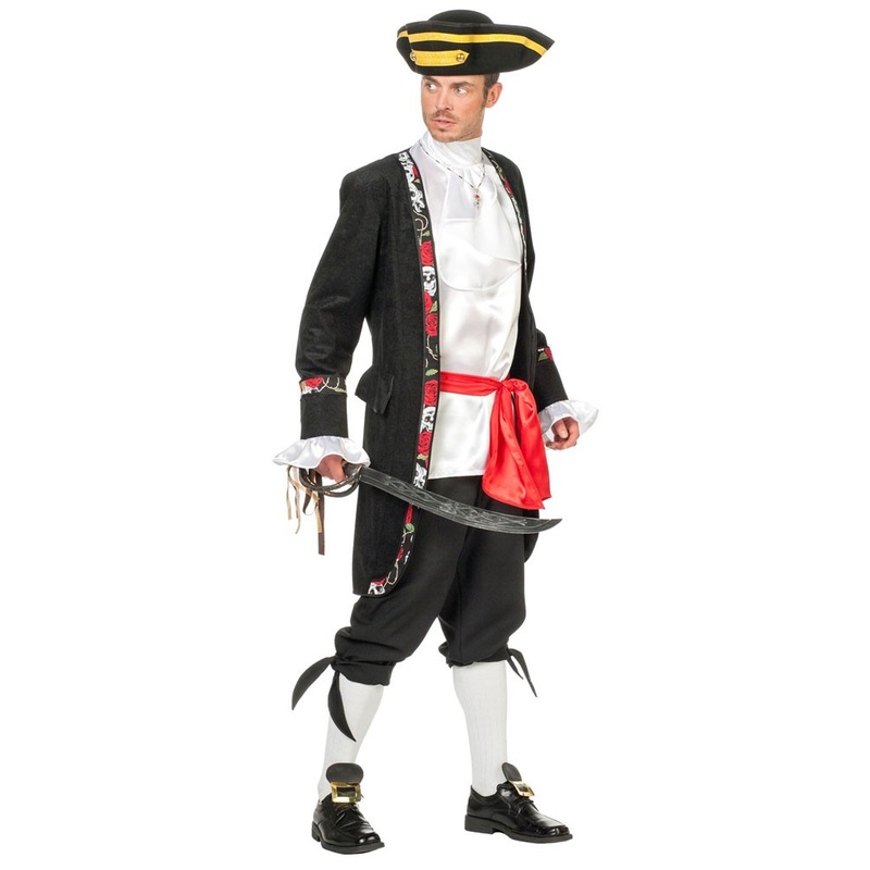 Rose pirate men's costume 4 pieces 48
