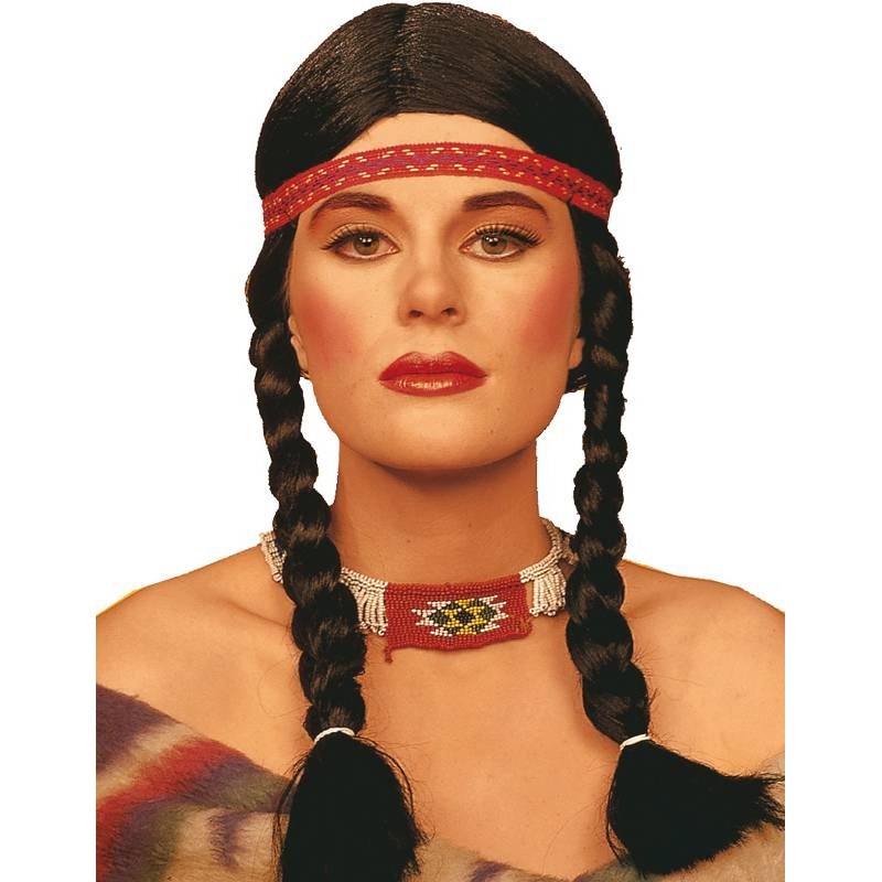 Tribal woman fire horse wig with headband