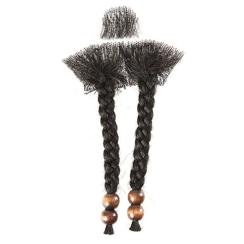 Braided chin beard with pearls