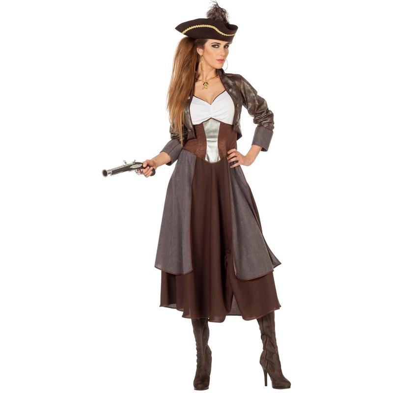 Brown pirate bride costume 38