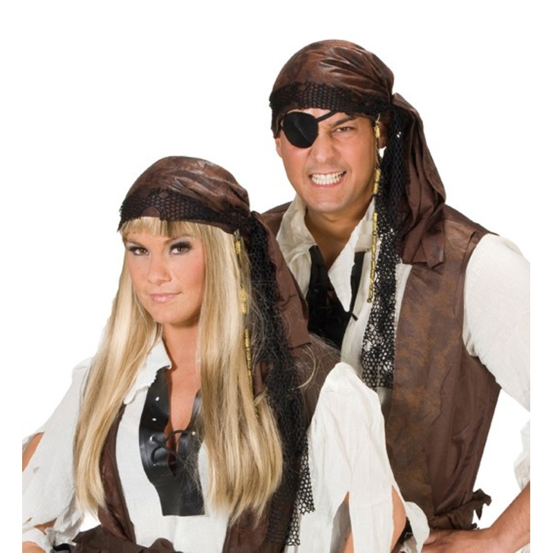 Brown pirate headscarf