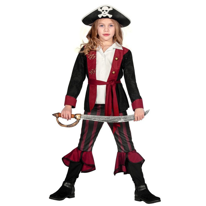 Burgundy pirate costume for girls 116