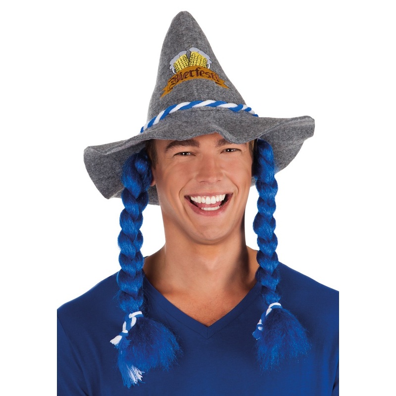 Gray-blue plait seppel hat