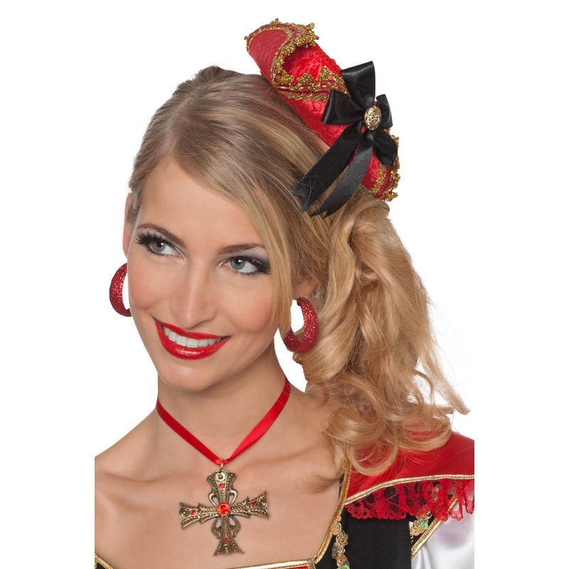Mini pirate lady hat hair clip