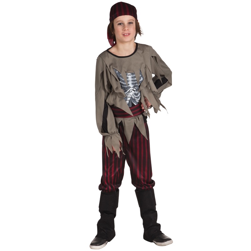 Pierro skeleton pirate child costume