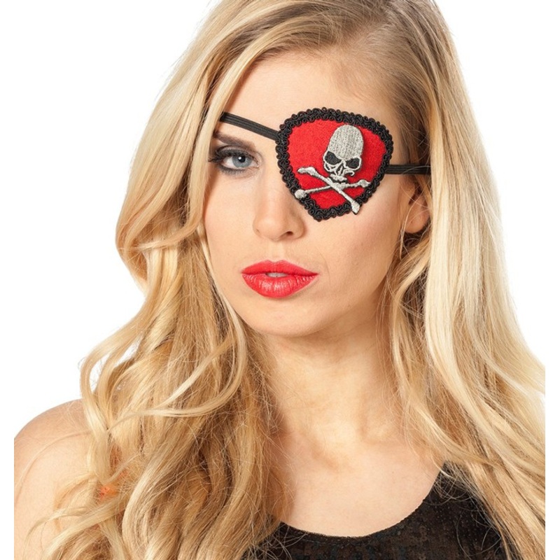 Pirate eye patch with skull motif