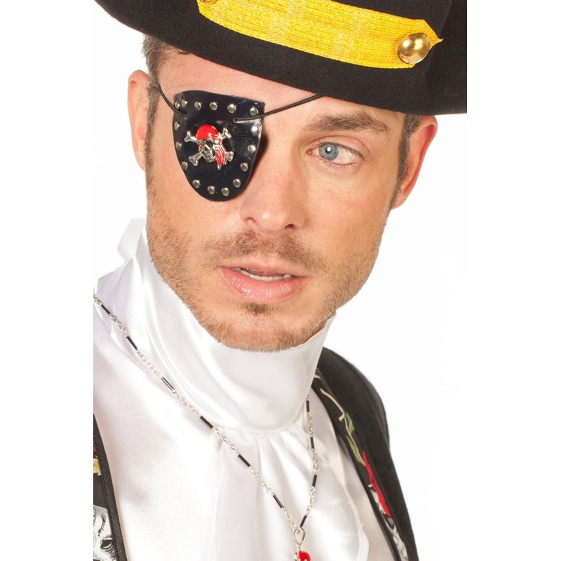 Pirate skull eye patch with rivets