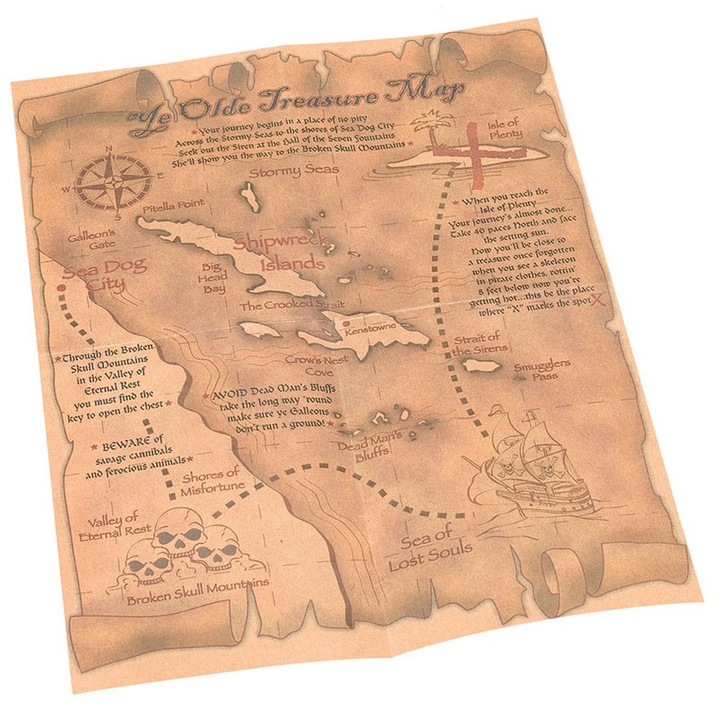 Pirate treasure map