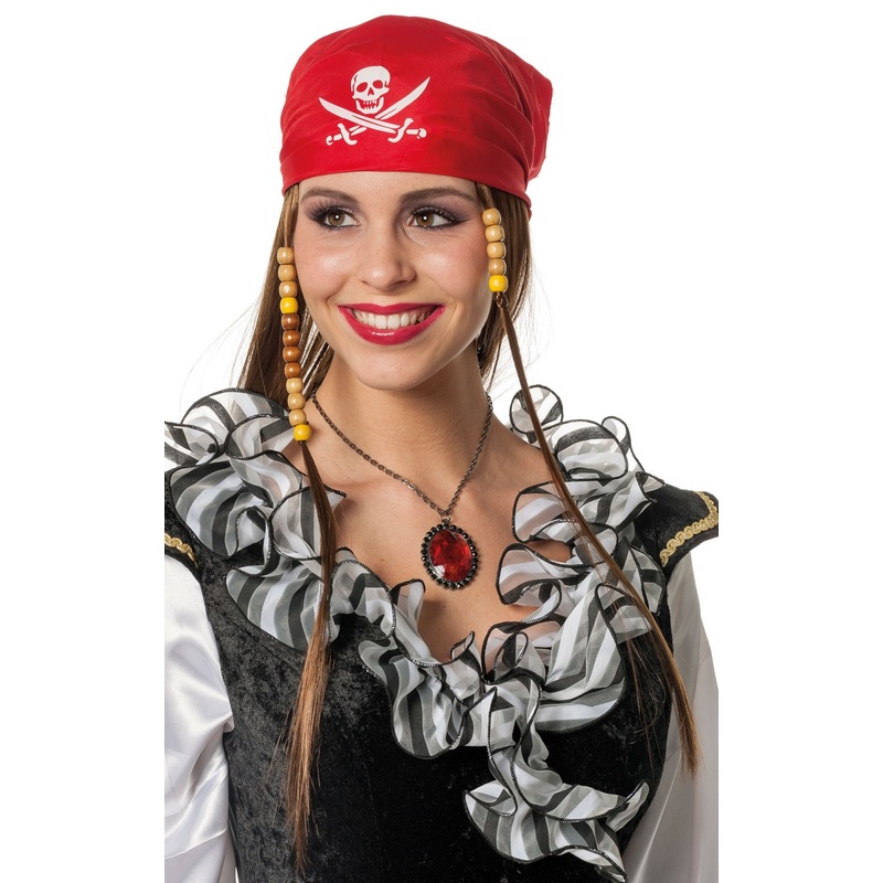 Pirate wig with headscarf