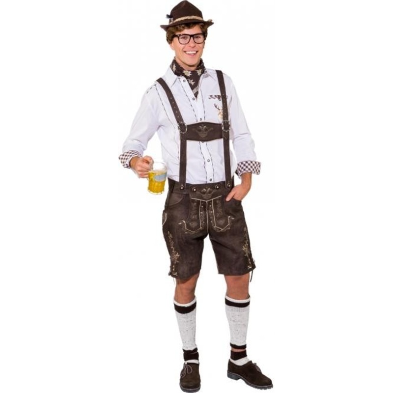 Bavarian trousers made of lamb leather for men 48