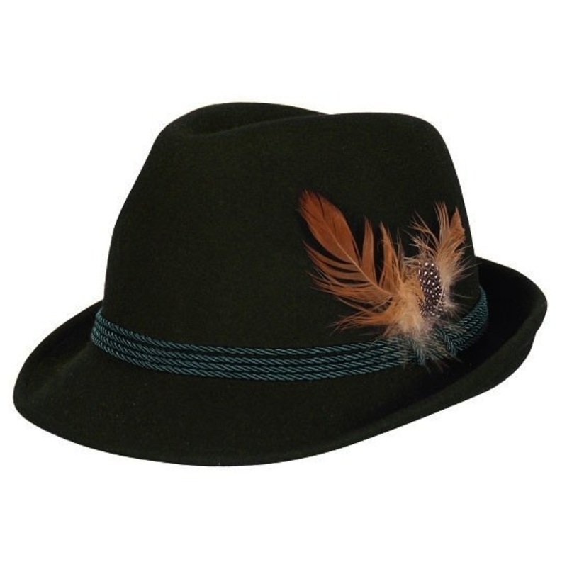Black traditional feather hat Dante 57