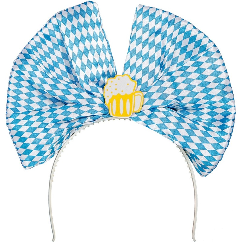 Blue Oktoberfest headband with bow