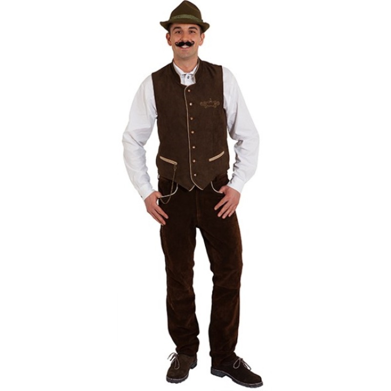 Brown traditional vest Holger 46-48