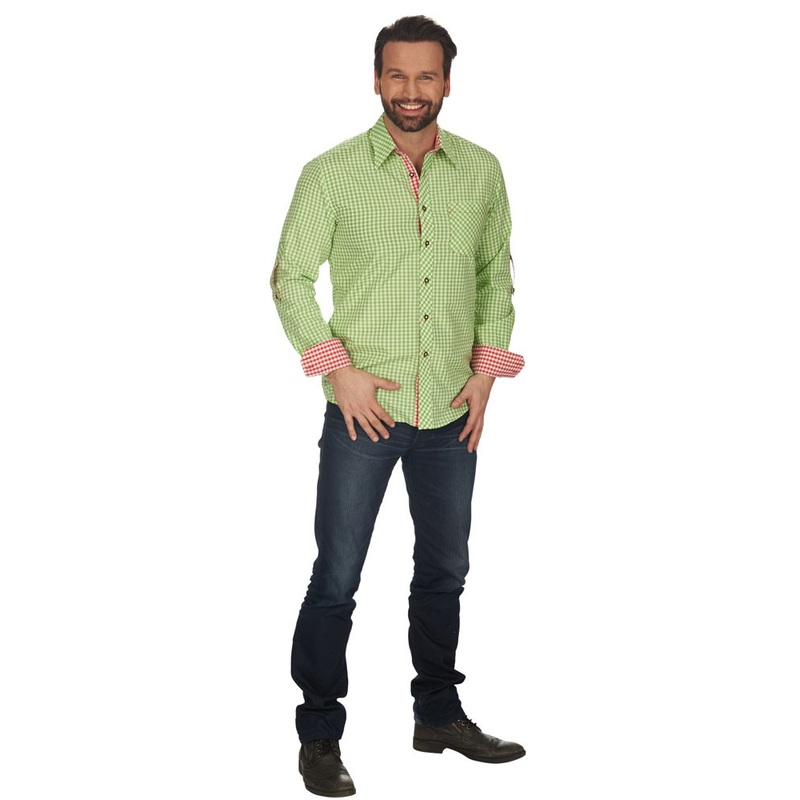 Checkered traditional men's shirt 48