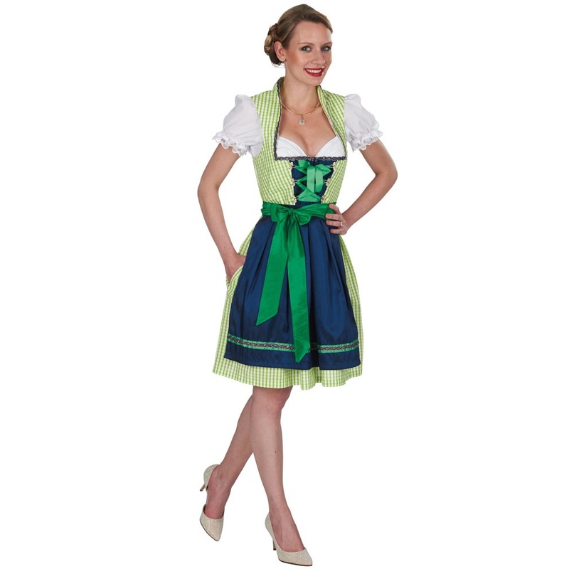 Dirndl Verena in green-blue 3-piece 34