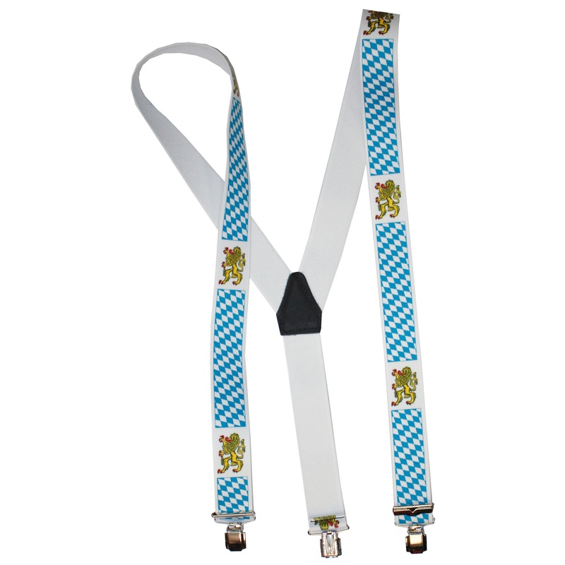 Light blue Bavarian coat of arms suspenders