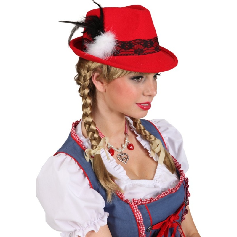 Oktoberfest traditional hat Greta in red